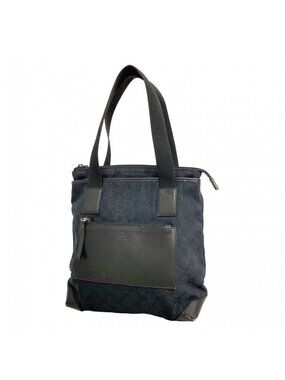 Gucci Tote GG Canvas 019 Navy Black Silver